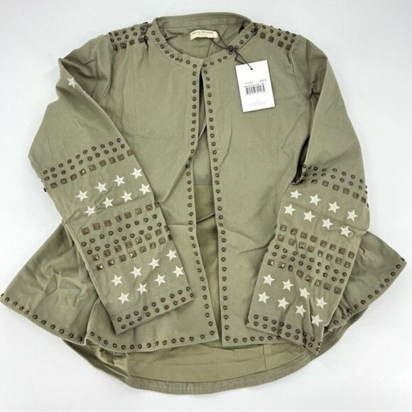 NEW Spell Eagleback Matinee Embellished Jacket Khaki Large - Picture 5 of 16